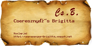 Cseresznyés Brigitta névjegykártya